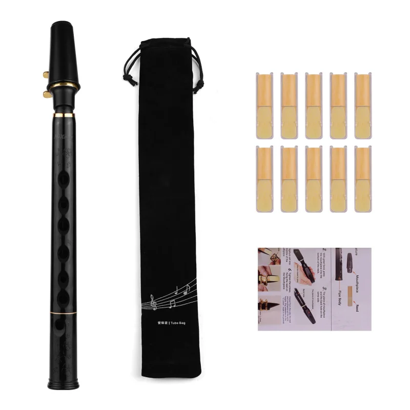 HiXing C Key Mini Pocket Saxophone Sax ABS Material with Mouthpieces 10pcs Reeds Carrying Bag Woodwind Instrument