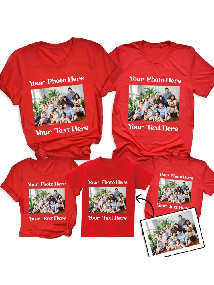 Family Matching Outfits Personalized Photo Shirt Family Party Photos T Shirt Family Birthday Party Photo Custom Photo T Shirts