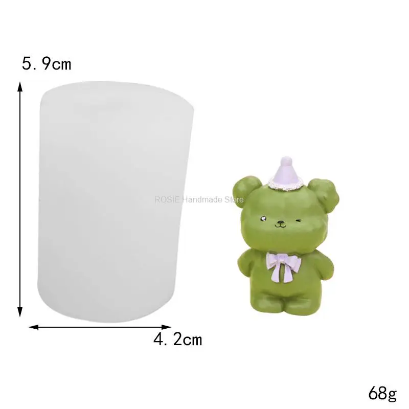 Mini foremka do świec silikonowe formy odlewnicze DIY ręcznie robiona świeca mydło Making woskowa forma narzędzie do ciasta rzemieślnicze dekoracje świąteczne — zdjęcie 7
