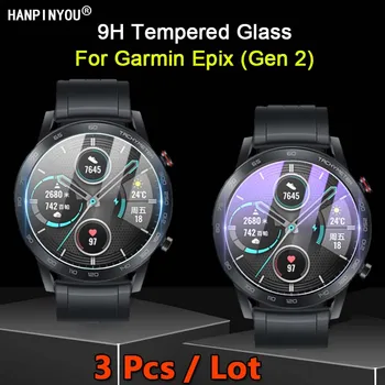 Garmin Epix Gen 2 스마트 스포츠 시계 용 3Pcs 화면 보호기 Ultra Clear / Anti Purple Light 2.5D 9H 강화 유리 필름 가드 