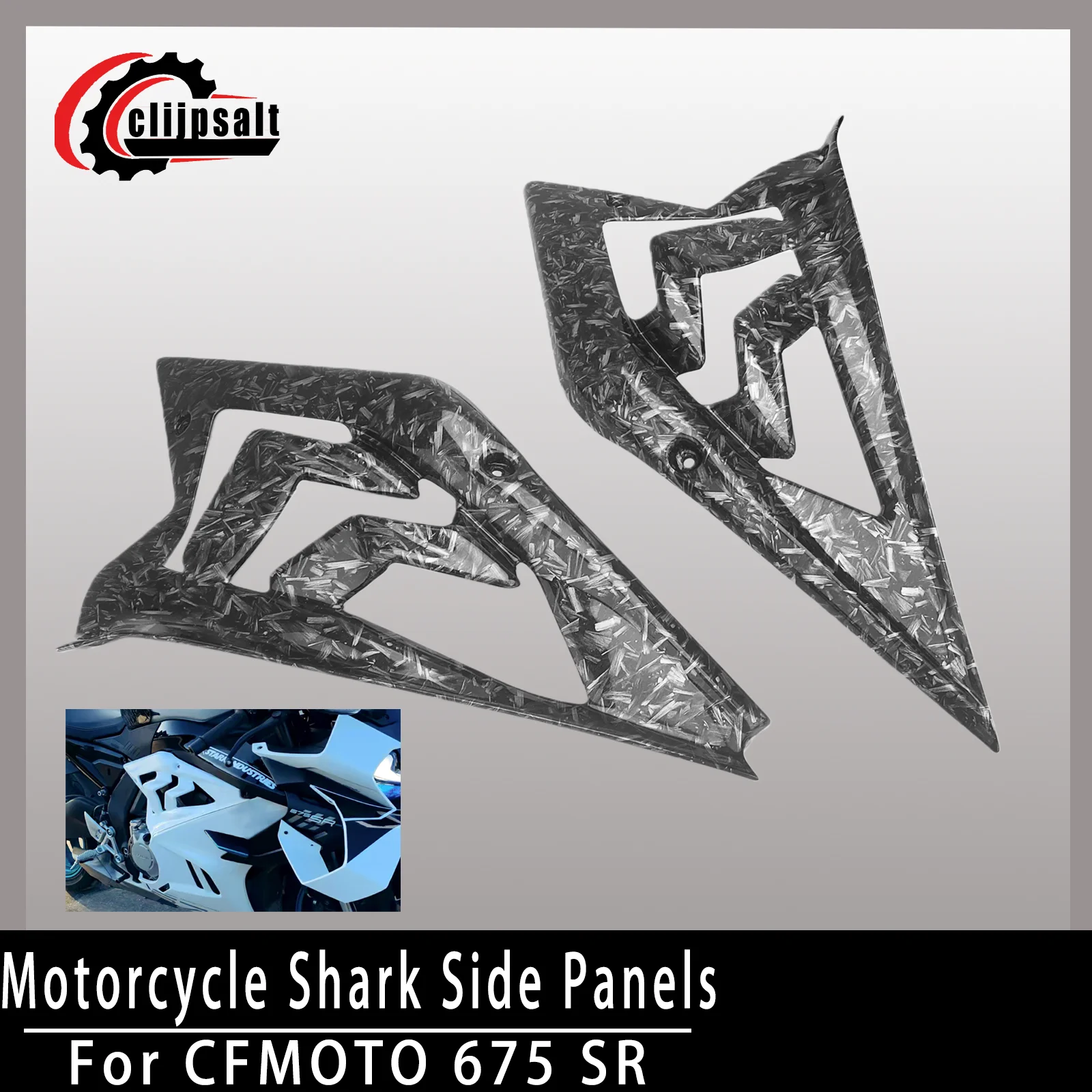 

Motorcycle Shark Side Panels Side panel frame protectors for 675SS, 675S-S, and 675SS Fairing kit ABS injection molding