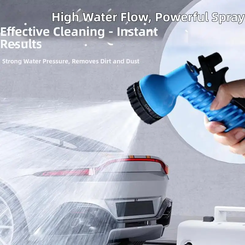 Garden Hose Water Pipe 7 Spray Modes Water Hose Non Folding Design High-Pressure Water Pipe For Courtyards Lawns Car Washing▪