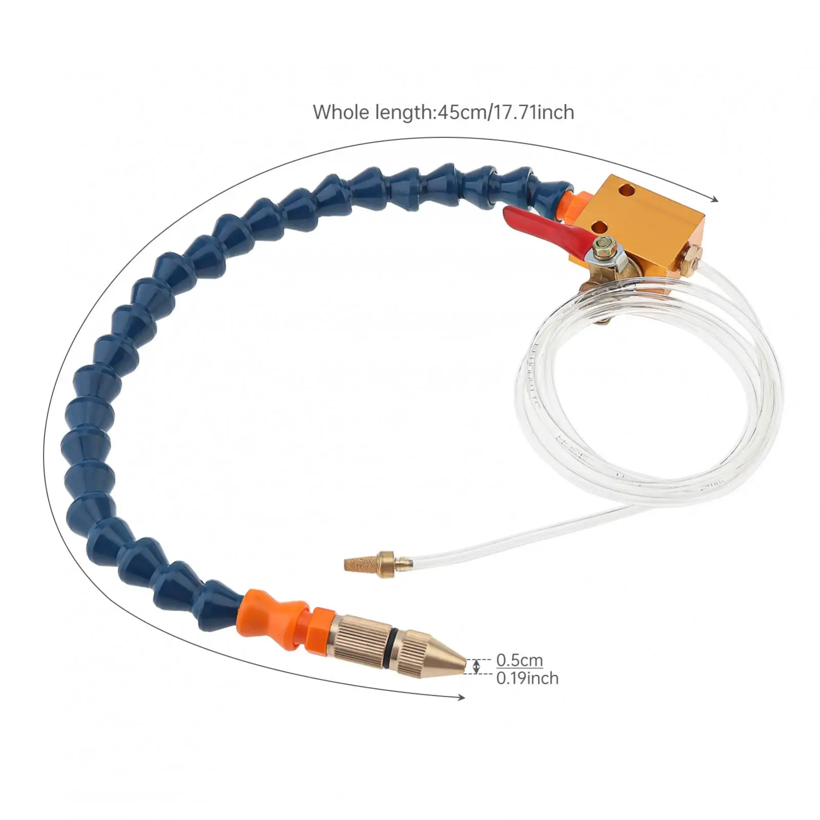 400mm Pipe Mist Coolant Lubrication Spray System with Air Pipe for CNC / Lathe Milling Cutting Engraving Cooling Sprayer Machine