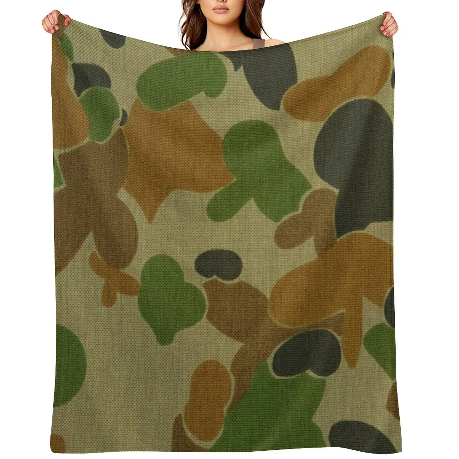 

Auscam - Australian Army Camo Throw Blanket Soft Beds Decoratives Baby Blankets