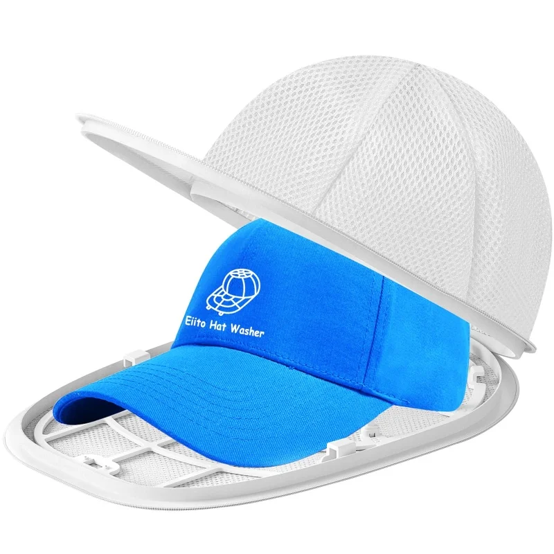 

Hat Washer Cage Hat Cleaner,Hat Washer for Baseball Caps For Washing Machine or Dishwasher,Baseball Cap Storage Box 1-Pack White