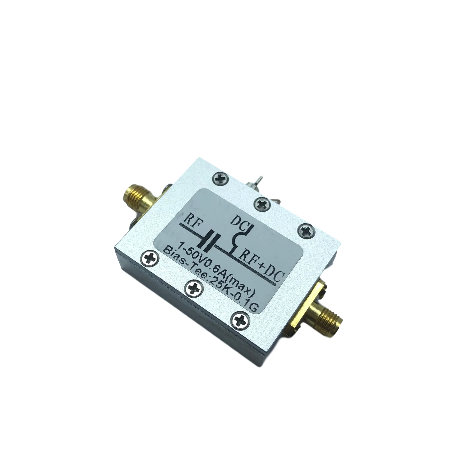 RF DC Blocker, Biaser, Coaxial Feeder for Bias Tee 25K-100MHz, Low Insertion Loss HF AM