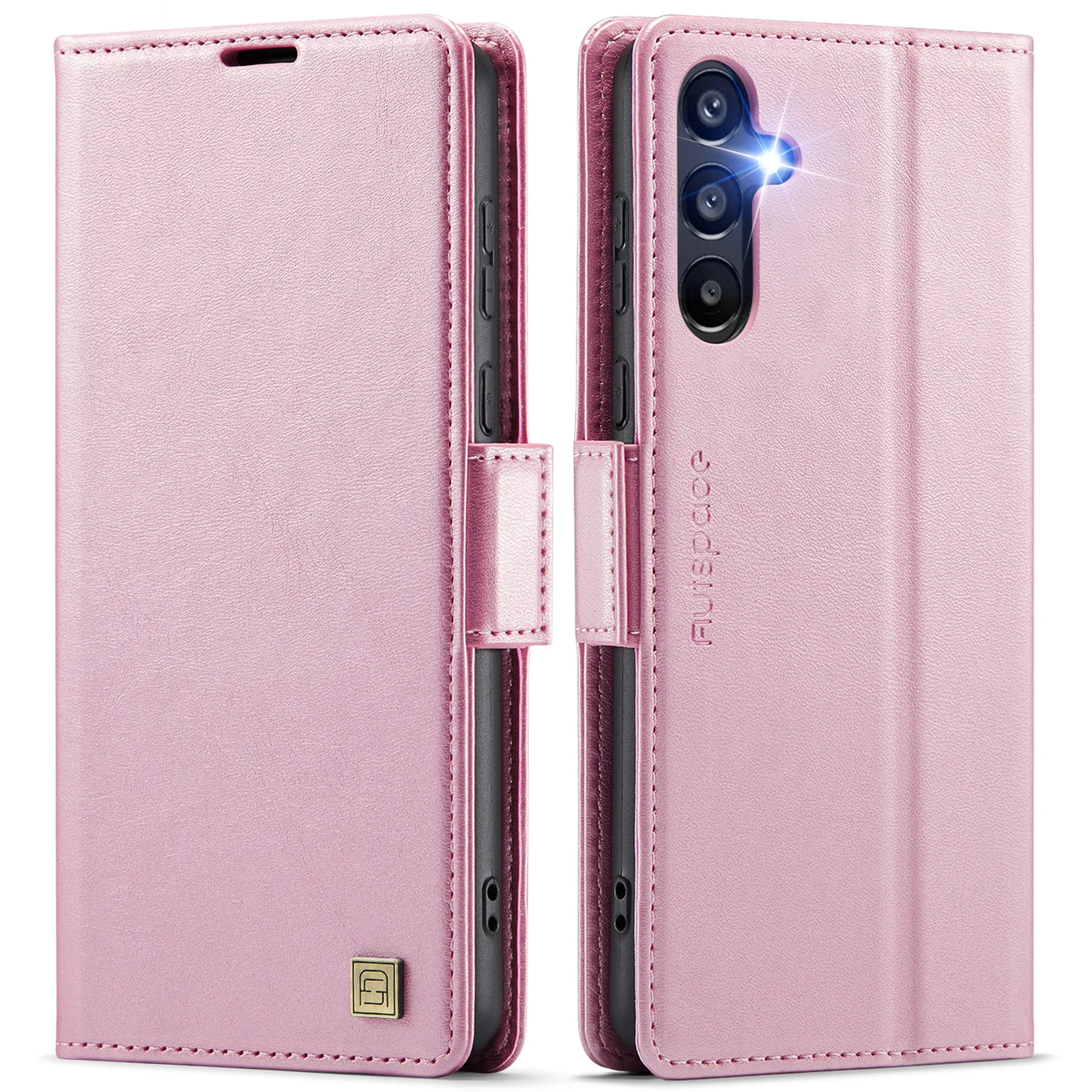 Visitenkarten Solt Leder Brieftasche Fall für Samsung Galaxy A55 A15 A35 A16 S24FE S24 Ultra S25 S23 Plus S22 S21 Magnetische Abdeckung