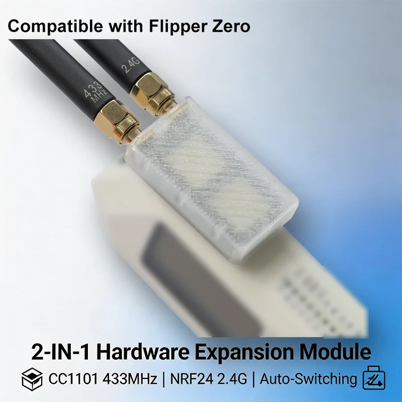 

Модуль расширения Flipper Zero CC1101 NRF24 2-в-1, плата разработки с автоматическим переключением GPIO, для изучения основ радиочастотной связи