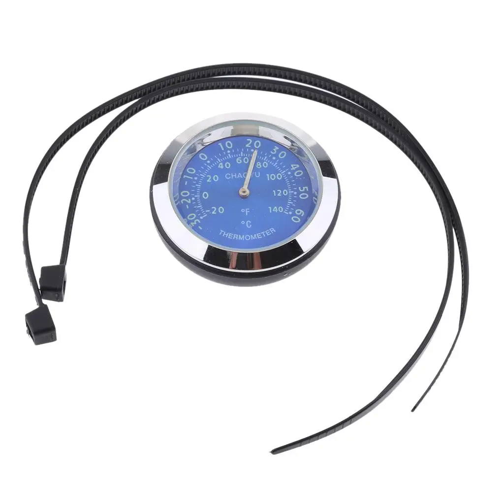 Universal Motorcycle Bike Handlebar Mount Temperature Meter Waterproof Plastic