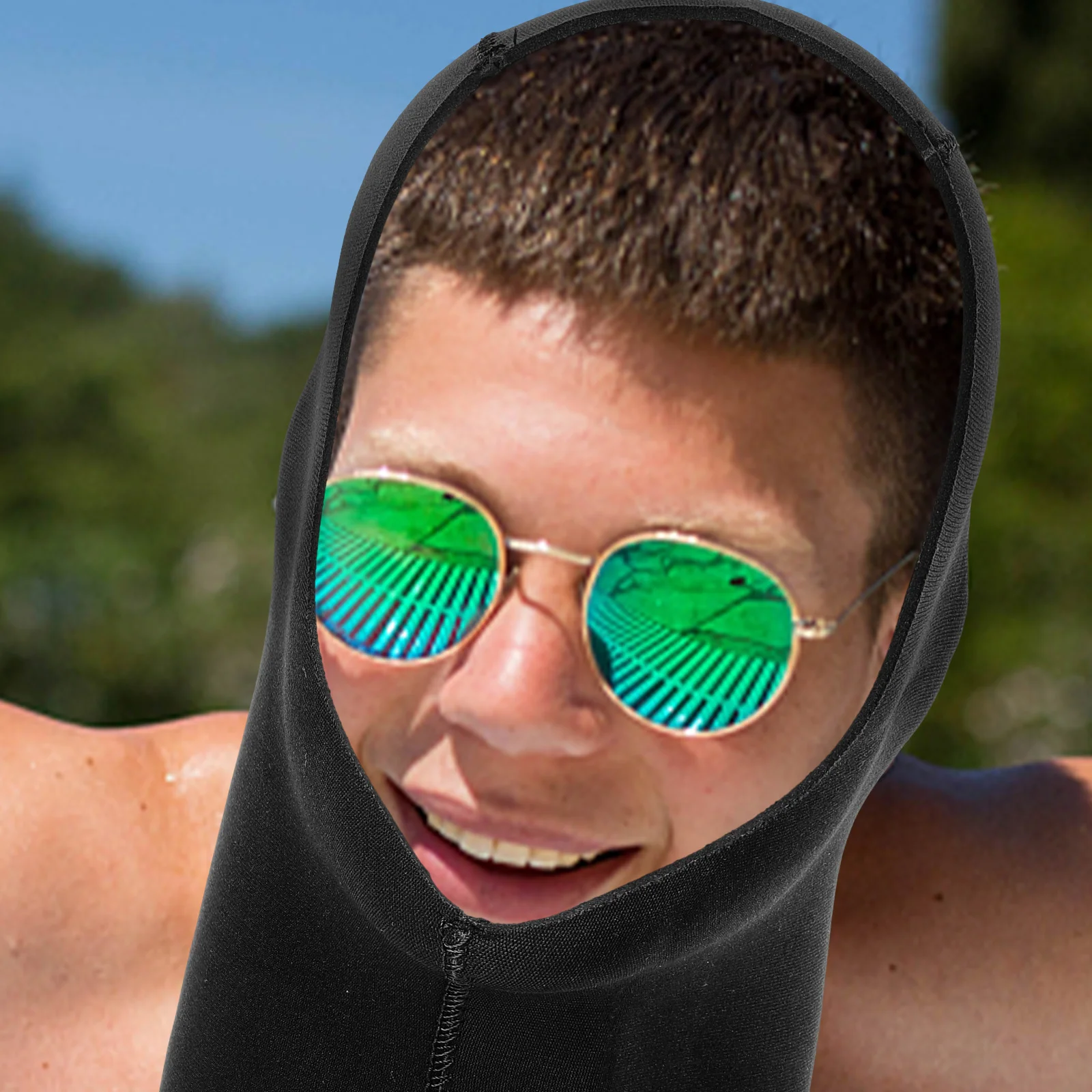

Sun Protection Swimming Cap Neck Protector from Adult Protective Diving Hat Fabric Thermal Surf Hats for Women Elasticity