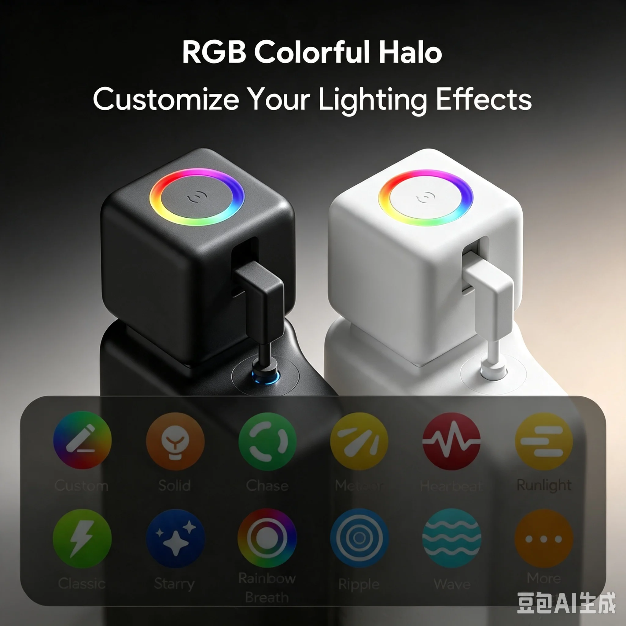 Type-C Rechargeable Tuya Zigbee/Bluetooth Smart Fingerbot With RGB Halo Senses Touchlessly Robot Switch Via Alexa Google Home