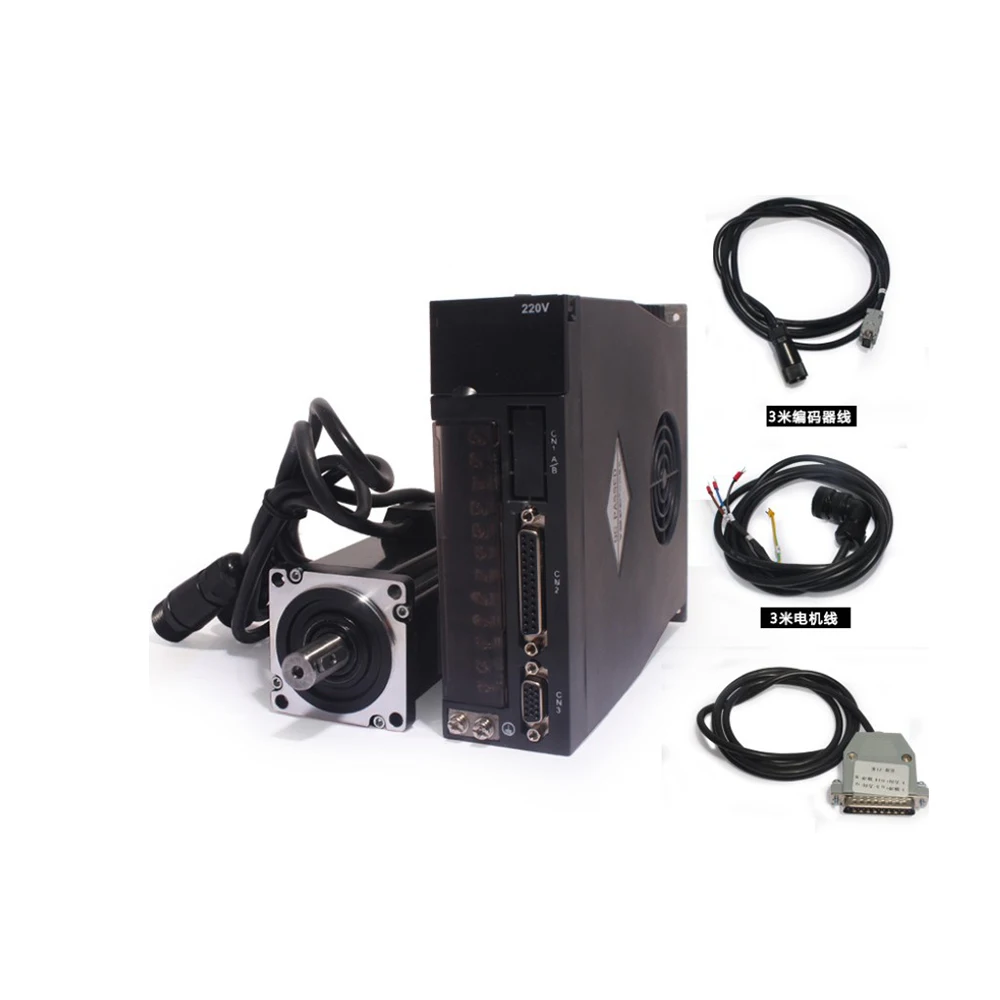 محرك سيرفو يعمل بالتيار المتردد 0.75 كيلو وات مع فرامل 60ST-M01330A 60ST-M01930 طقم تشغيل باستخدام الحاسب الآلي