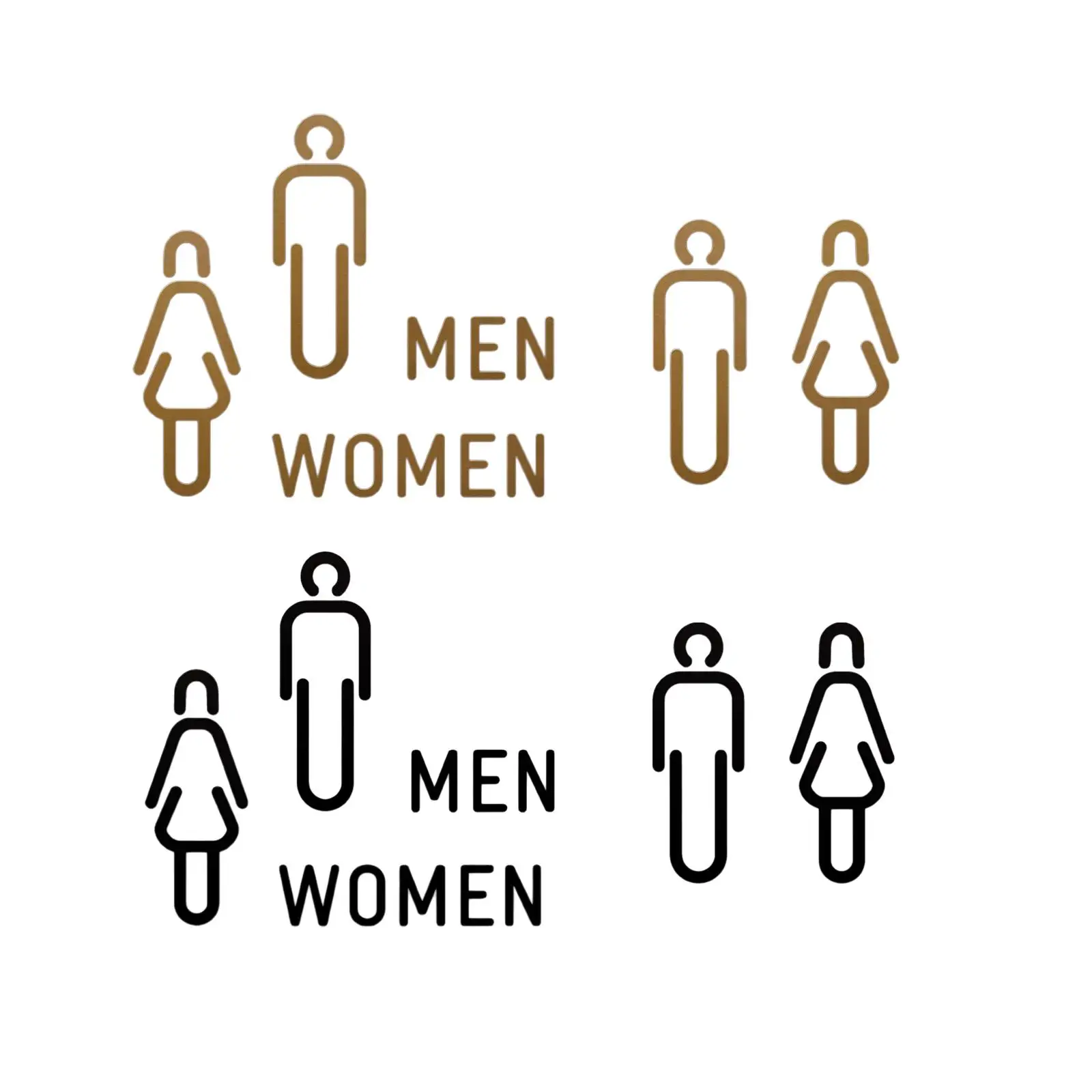 Man and Woman Toilet Sign WC Stickers Restroom Sign Toilet Symbol Sign for Shop image 2