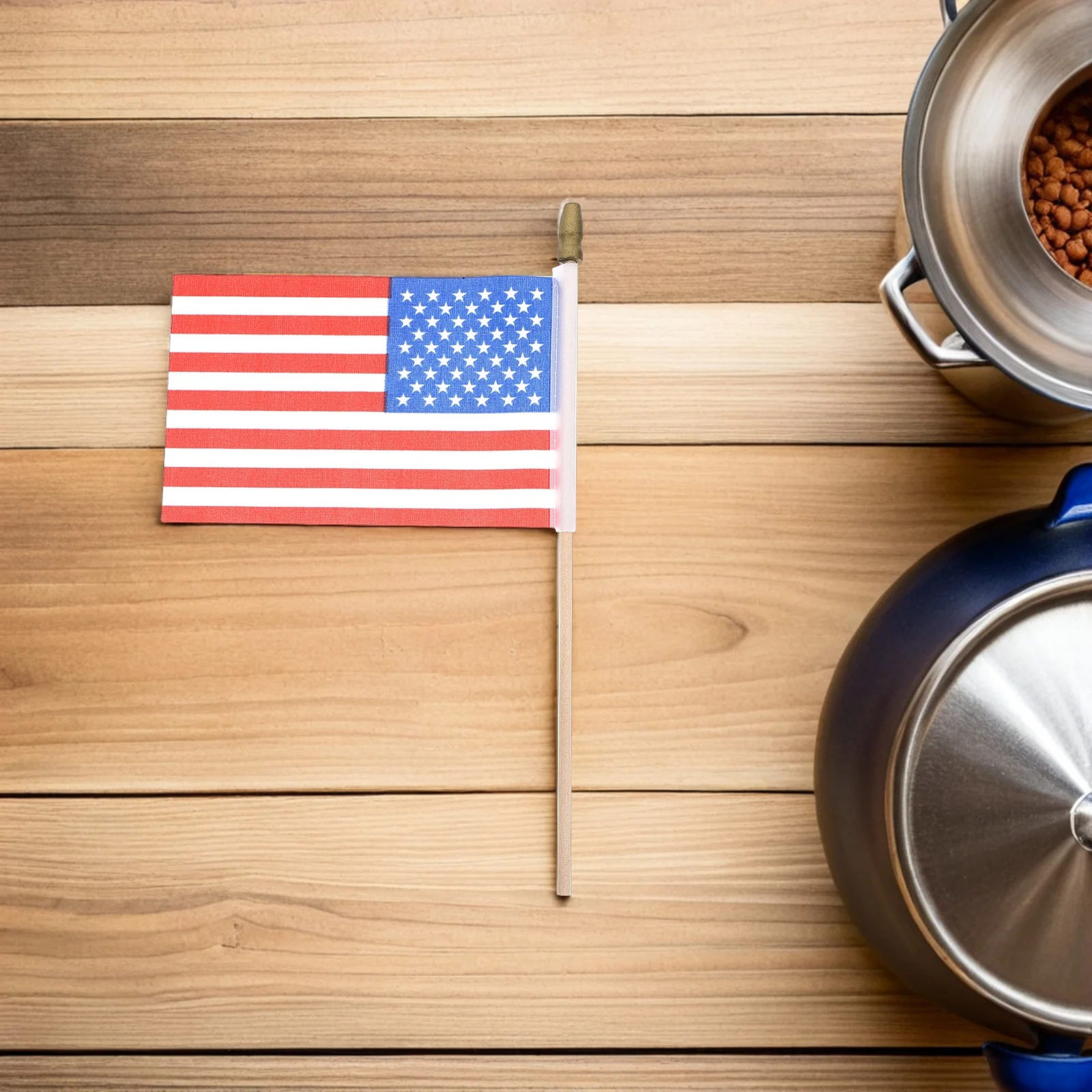 

12Pcs Small American Flags on Stick 10x15cm Mini Usa Hand Held Flags for 4Th of July Memorial Sporting Events Patriotic Party