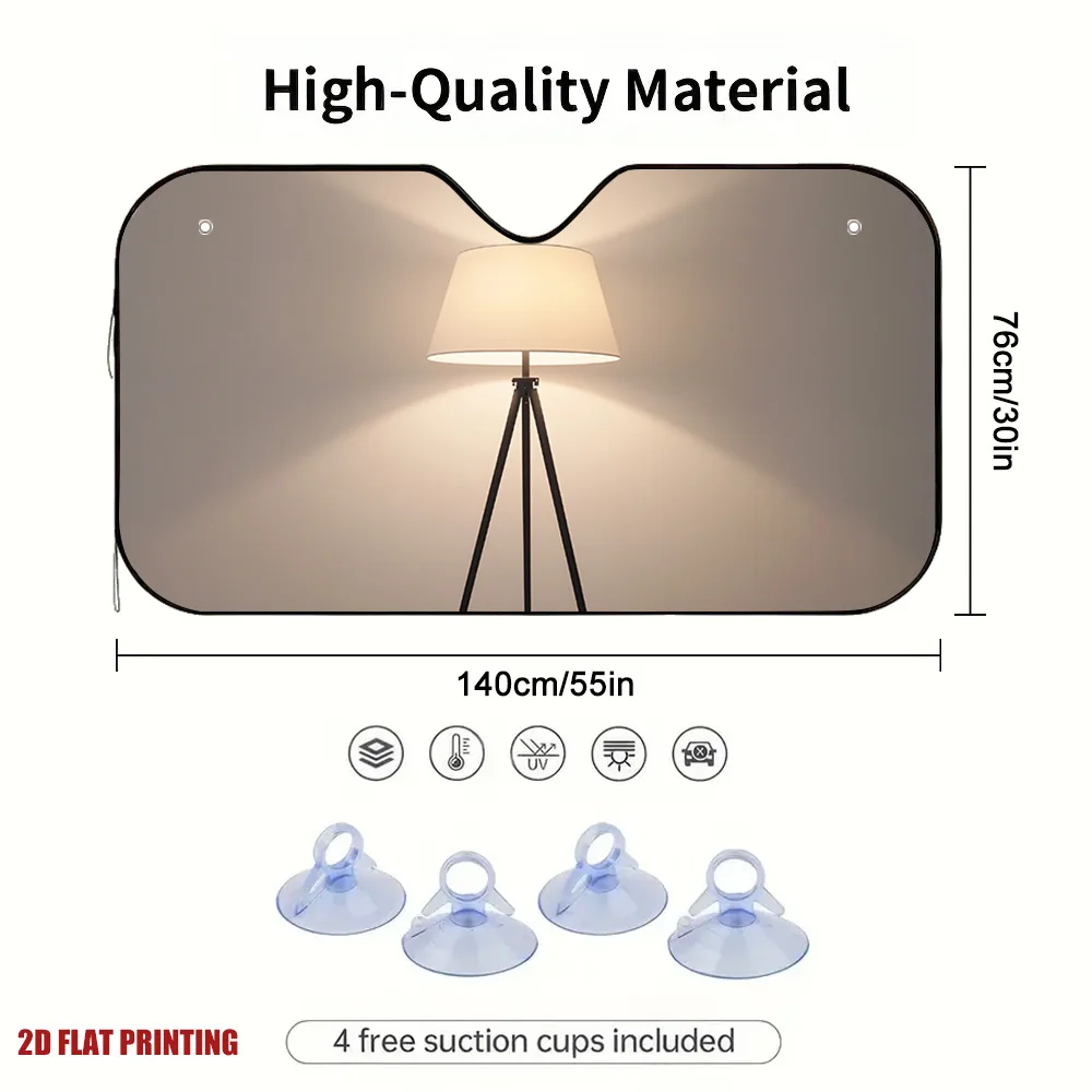 قطعة واحدة من مصباح السيارة ثلاثي القوائم الحديث بتصميم حاجب من الشمس - يجب اقتناؤه للركاب، يقلل من وهج المقصورة ومثالي لفراوح الغداء أو بيكو
