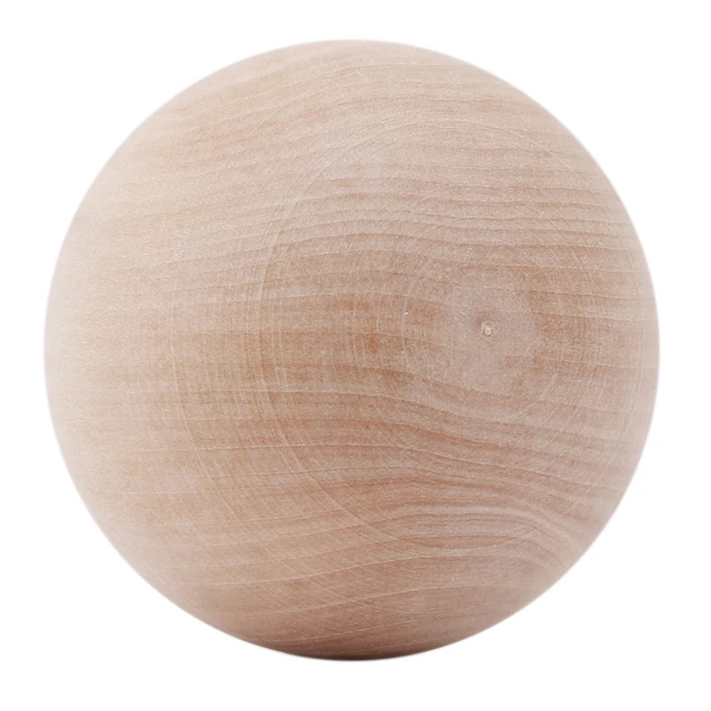 Wooden Balls Without Bore Dia 70mm/80mm Exercise Wooden Ball Durable DIY Painted Exercise Wooden Ball