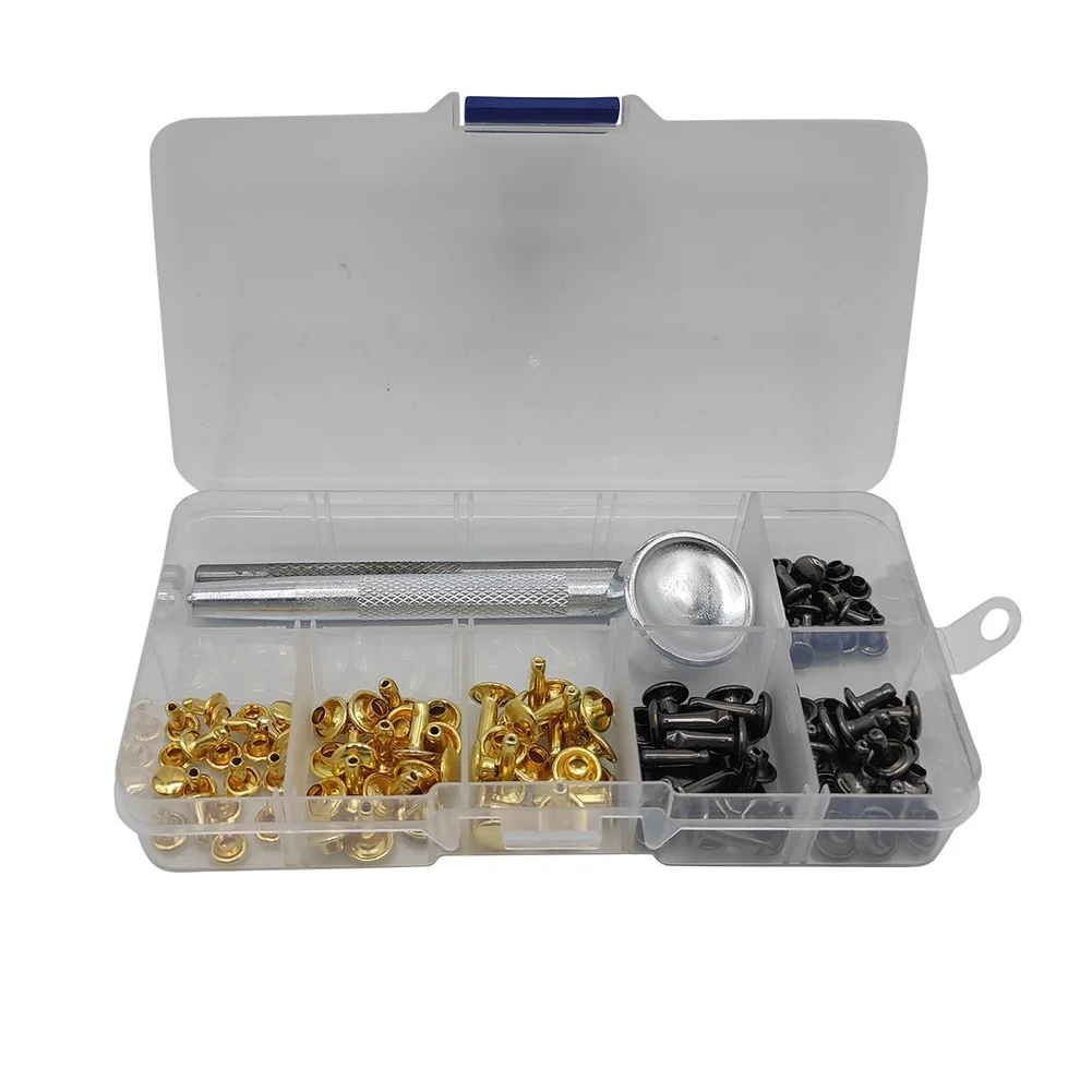 For DIY Projects Jeans Rivets Variety Of Rivet Sizes Rivet Installation Kit Dual-sided Design Includes Installation Tool