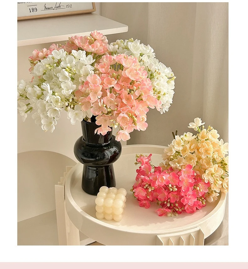 4PC/Bündel Künstliche Jasmin Blumen Bouquet Hochzeit Blume Esstisch Gefälschte Blumen für Home Hotel Frühling Hochzeit Vase Dekor – Detail 2