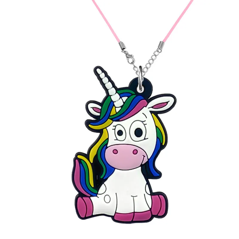 1/17pcs Cute Unicorn Necklace for Women Pink Flamingo Salamander Necklace Chains Dolphin Fish White Polar Bear Pendant Chains