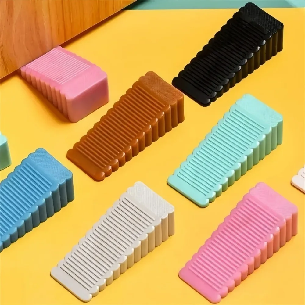 2pcs Safe Windproof Silicone Anti Collision Door Stopper for Home Use Mobile Creative Fixed Anti Collision Door Pinch Door Stop