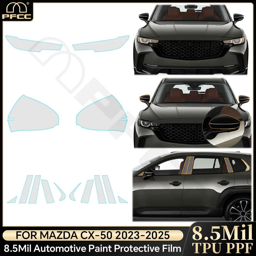 

PPF TPU Car Headlight RearView B Pillars Film Paint Protection Anti-scratch Accessories For Mazda CX-50 2023 2024 2025 Cars
