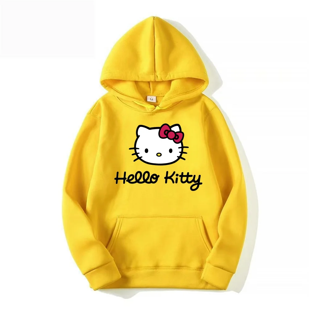 Hello Kitty Autumn Womens Hoodie Long-Sleeved Women\'s Sweatshirts Y2k Hoodies Clothes Casual Female Hoodies Sweatshirt Hot Sale