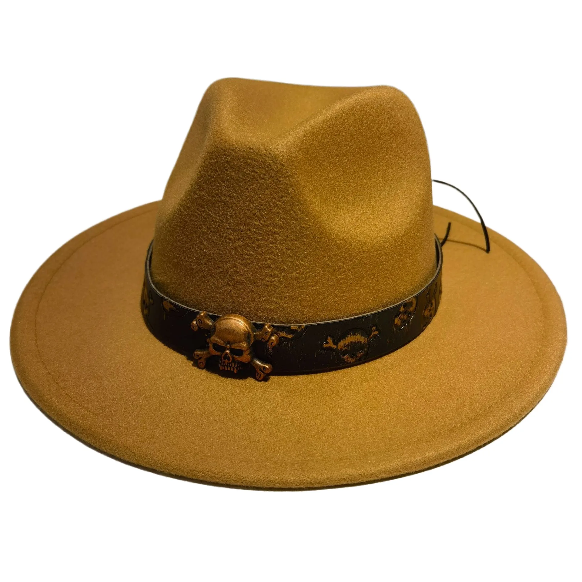 

Top Hat Felt Cap Fedora Hat Panama Top Hat Flat Brim Wide Brim Cowboy Hat Tibetan Tibet Xinjiang Men And Women New Hat