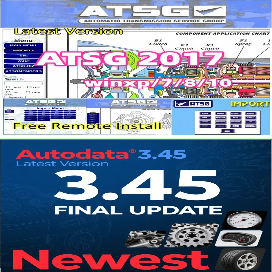 

Новейшая версия Auto.data 3.45 и atsg 2017, программное обеспечение для авторемонта + руководство для установки видео + удаленная установка, помощь бесплатно