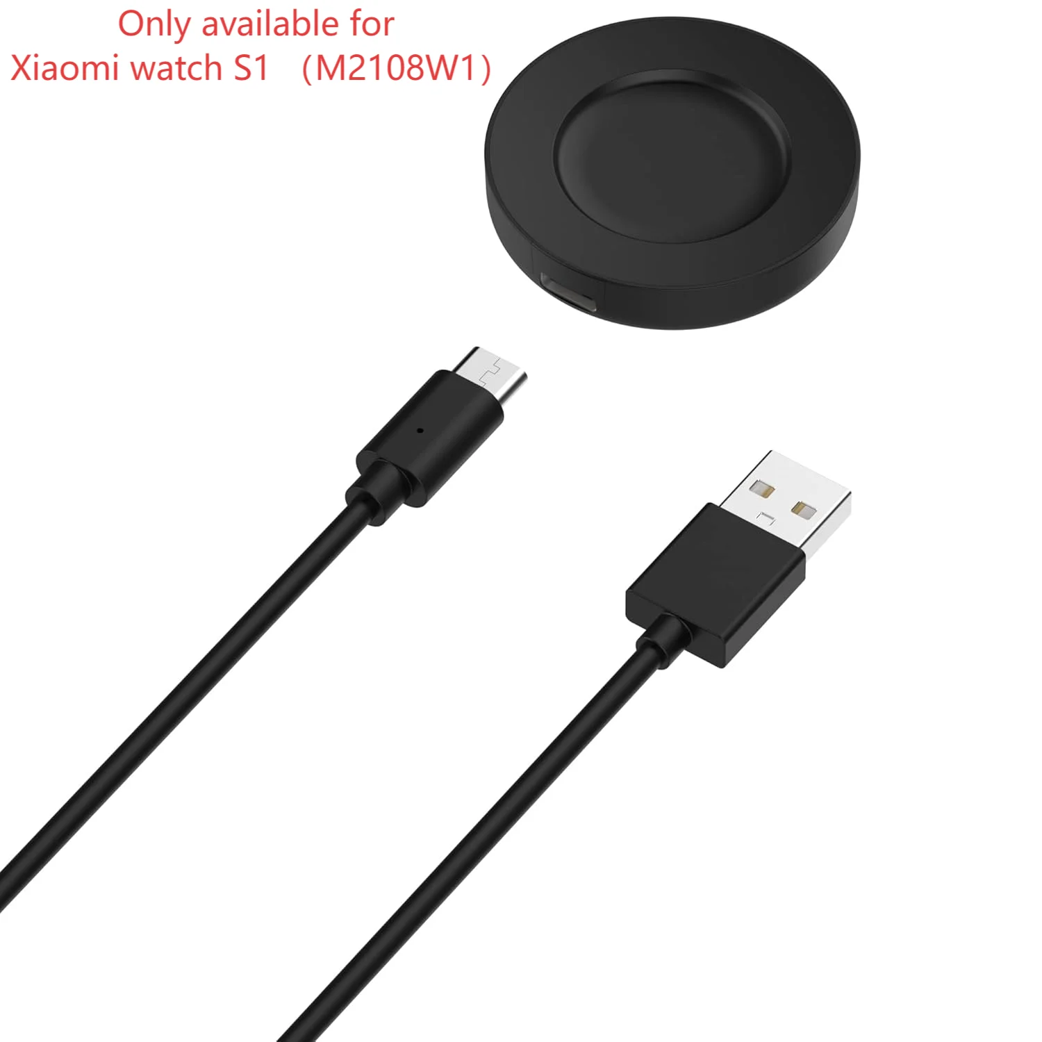 2-Pack Replacement Charger for Mi Watch S1 (only for Xiaomi S1) USB Smartwatch Charger Charging Cable