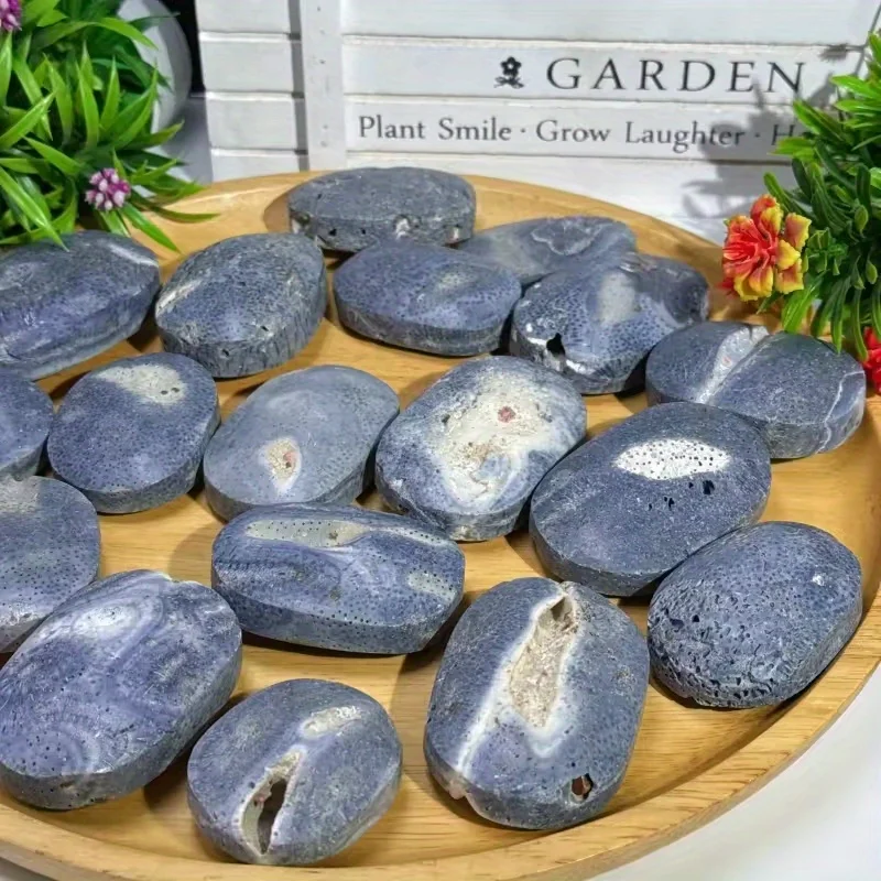 

Natural Blue Sea Coral Stone Palm | Ocean Theme Decor for Aquariums, Holiday Gift for Halloween/Christmas/Thanksgiving