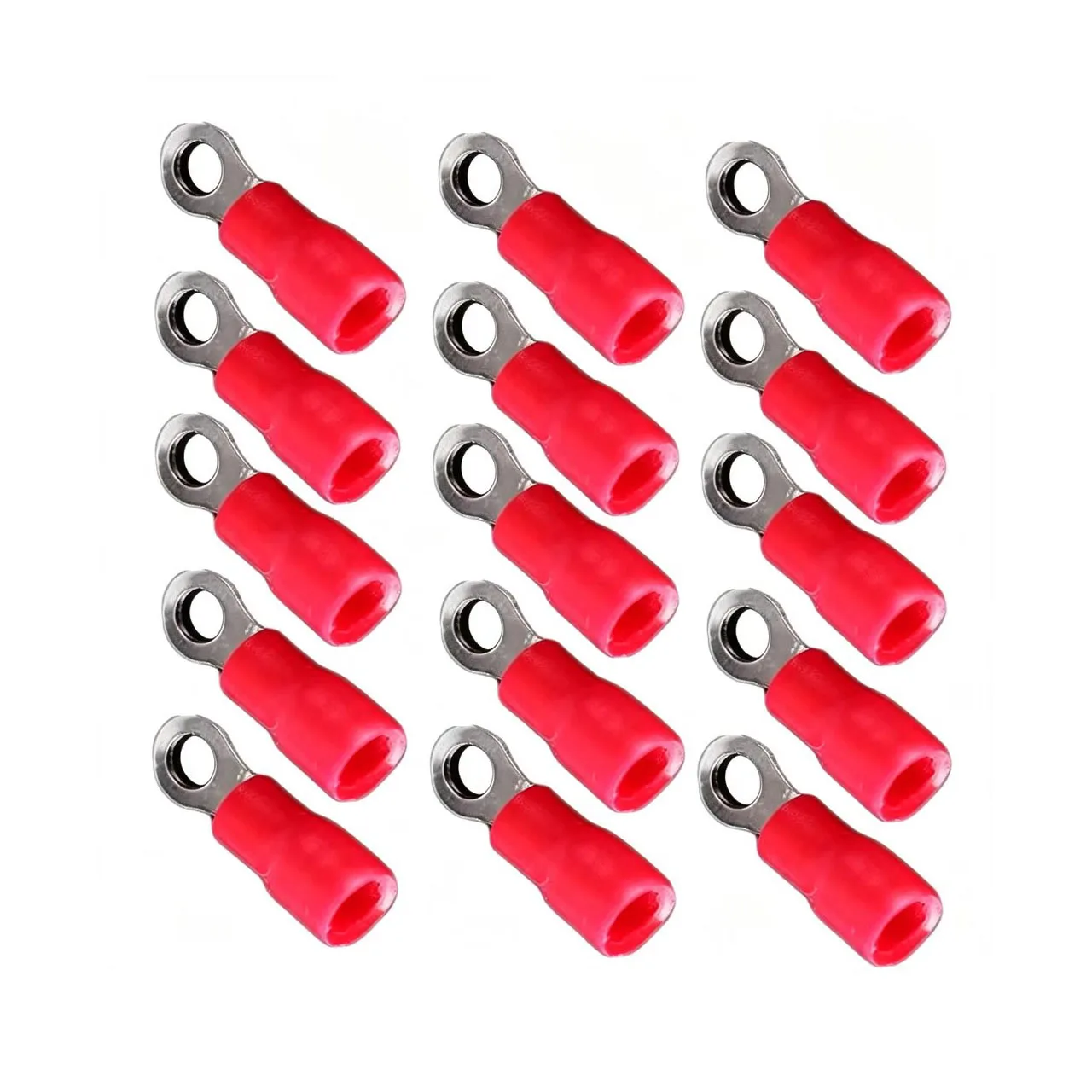 Ring Crimp Terminals 1000pcs Red Insulated for 20-16 AWG Wire and Common Sizes Including 1/4 5/16 3/8 1/2 inch
