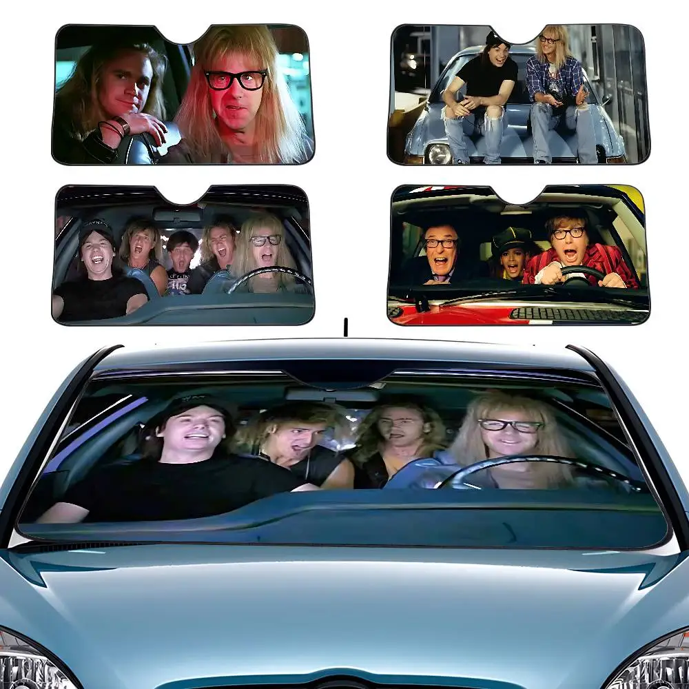 W-Wayne's World Car SunShade Windshield Car Windscreen Cover Sun Shade Auto Visor Car Accessories