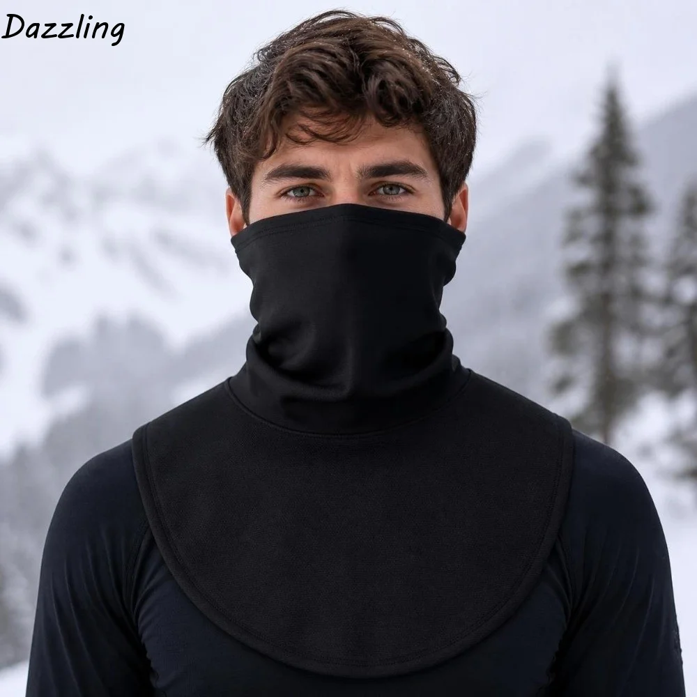 Gift Soft Men Cycling Neck Warmer Thicked Windproof Thermal Scarf Foldable Breathable Skiing Face Cover Motorcycle Riding