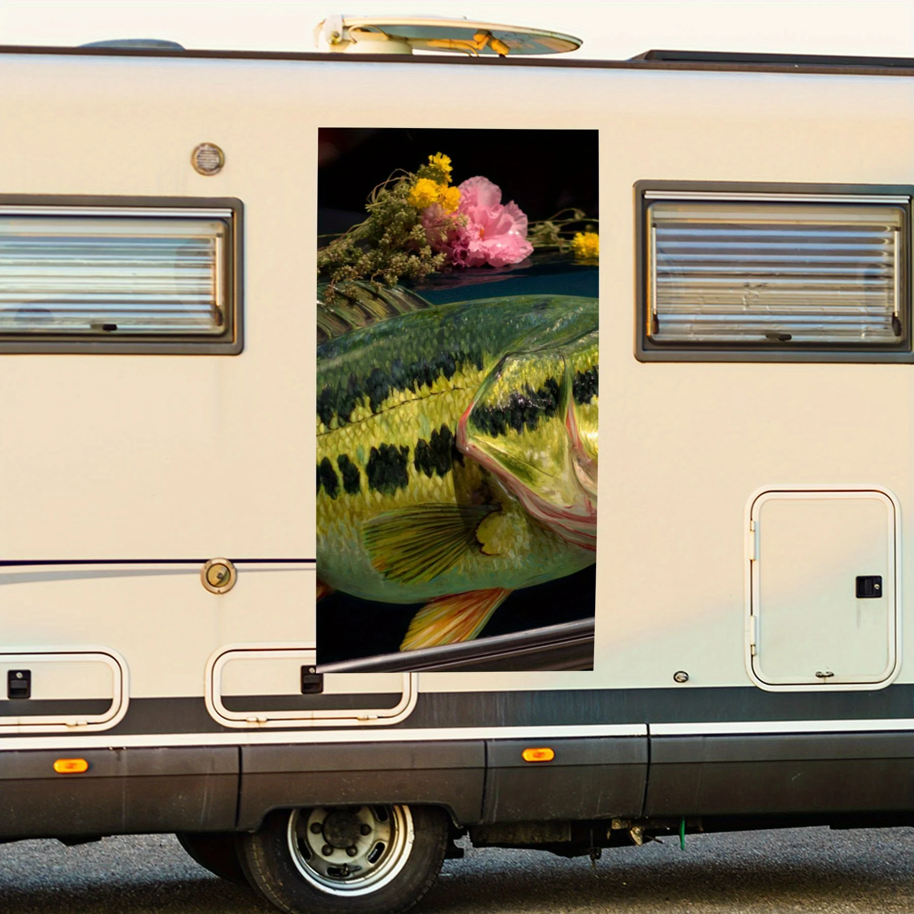 

Виниловая наклейка «Largemouth Bass in Water» для задней части автофургона, водонепроницаемые самоклеящиеся виниловые наклейки для хвоста и бампера автомобиля, украшение