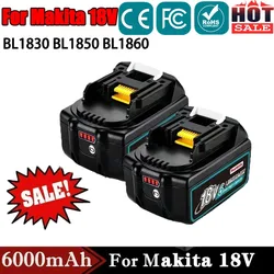 Original For Makita 18V Battery Rechargeable Battery  Lithium-ion Cell Suitable For Makita Power Tool bl1860  bl1860b  bl1850