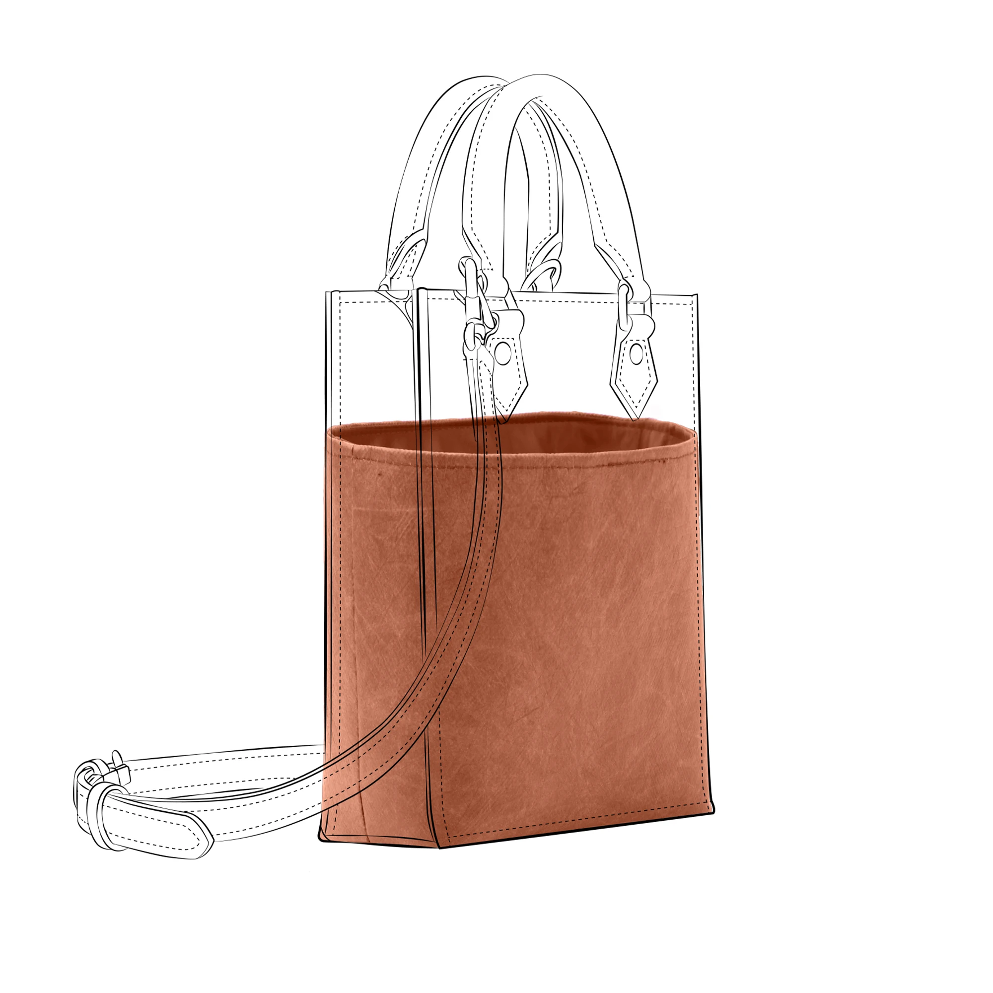 DGAZ Lightweight Purse Organizer Insert for Sac Plat Bags,silk and DupontPaper handbag inner for Luxury Bag