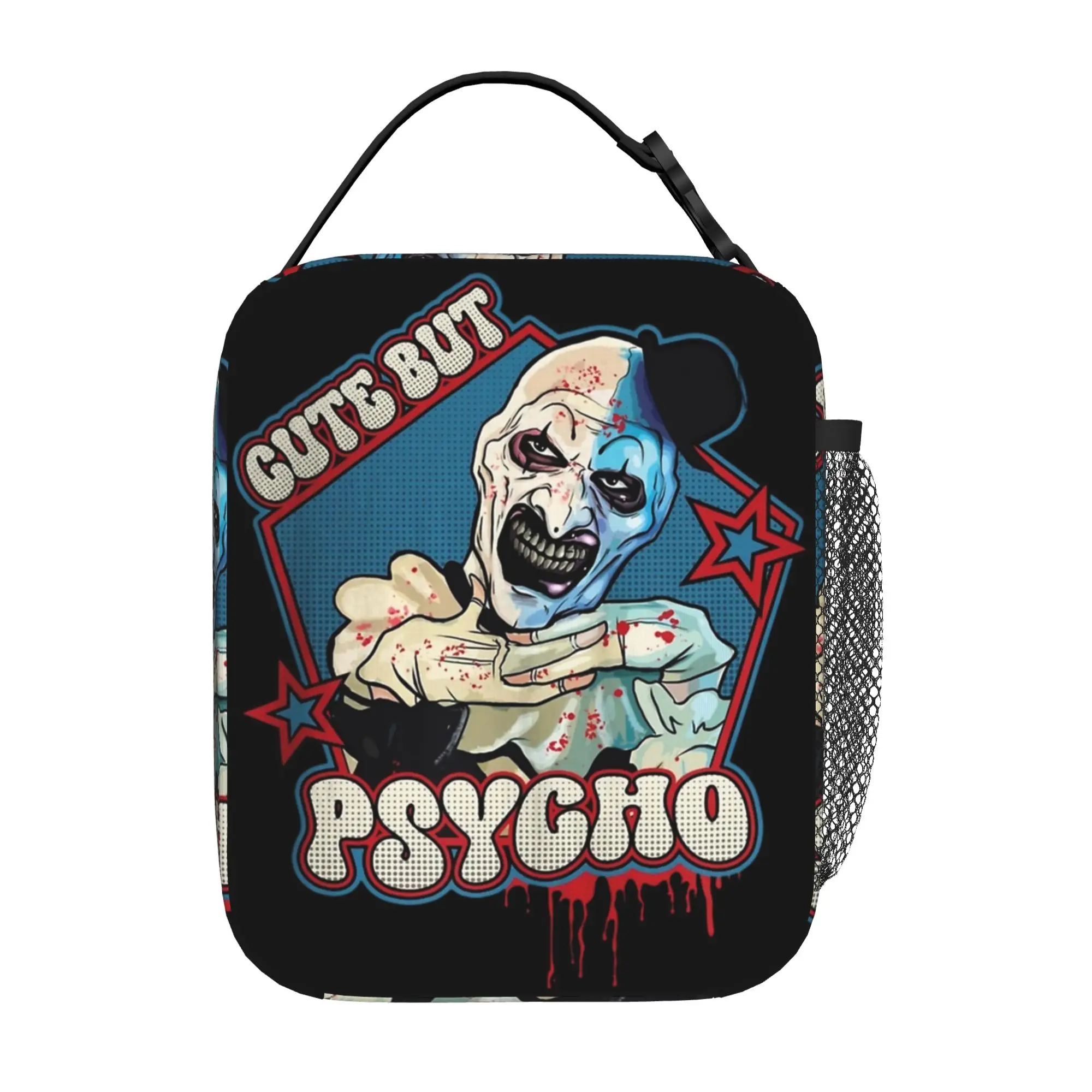 Terrifiers Cute But Psycho Halloween Thermal Insulated Lunch Bags for Office  Portable Bento Box Cooler Thermal Lunch Boxes