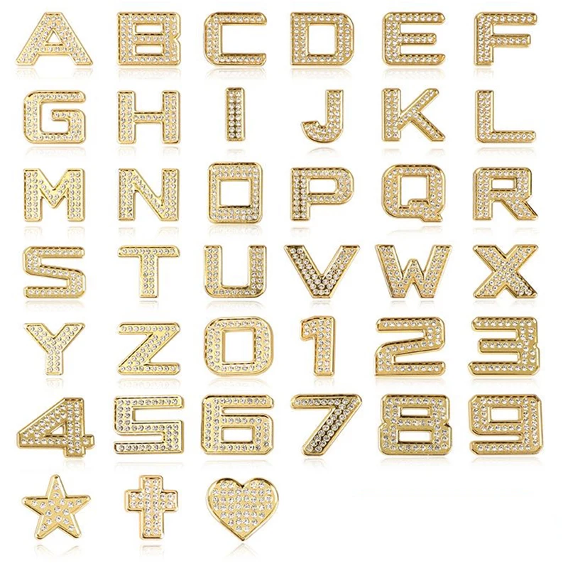

Crystal Diamond 3D Metal Letter Number Car Emblem Sticker DIY Alphabet Logo Badge Fender Nameplate Front Back Trunk Auto Styling