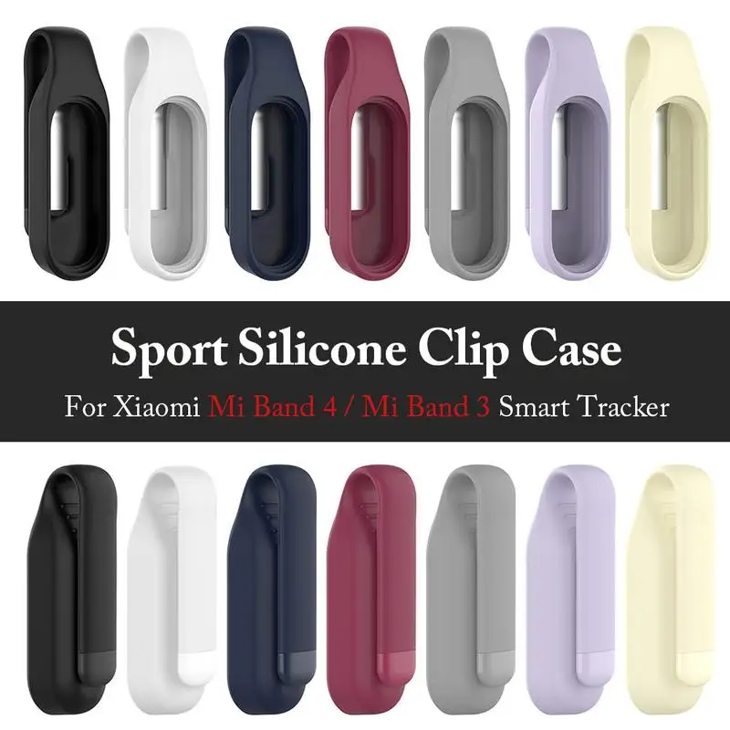 Silicone Clip Buckle Holder For Xiaomi Mi Band 4 Case Cover Anti-lost Shell Sport Hook For Mi Band 4 Mi Band 3 Smart Bracelet