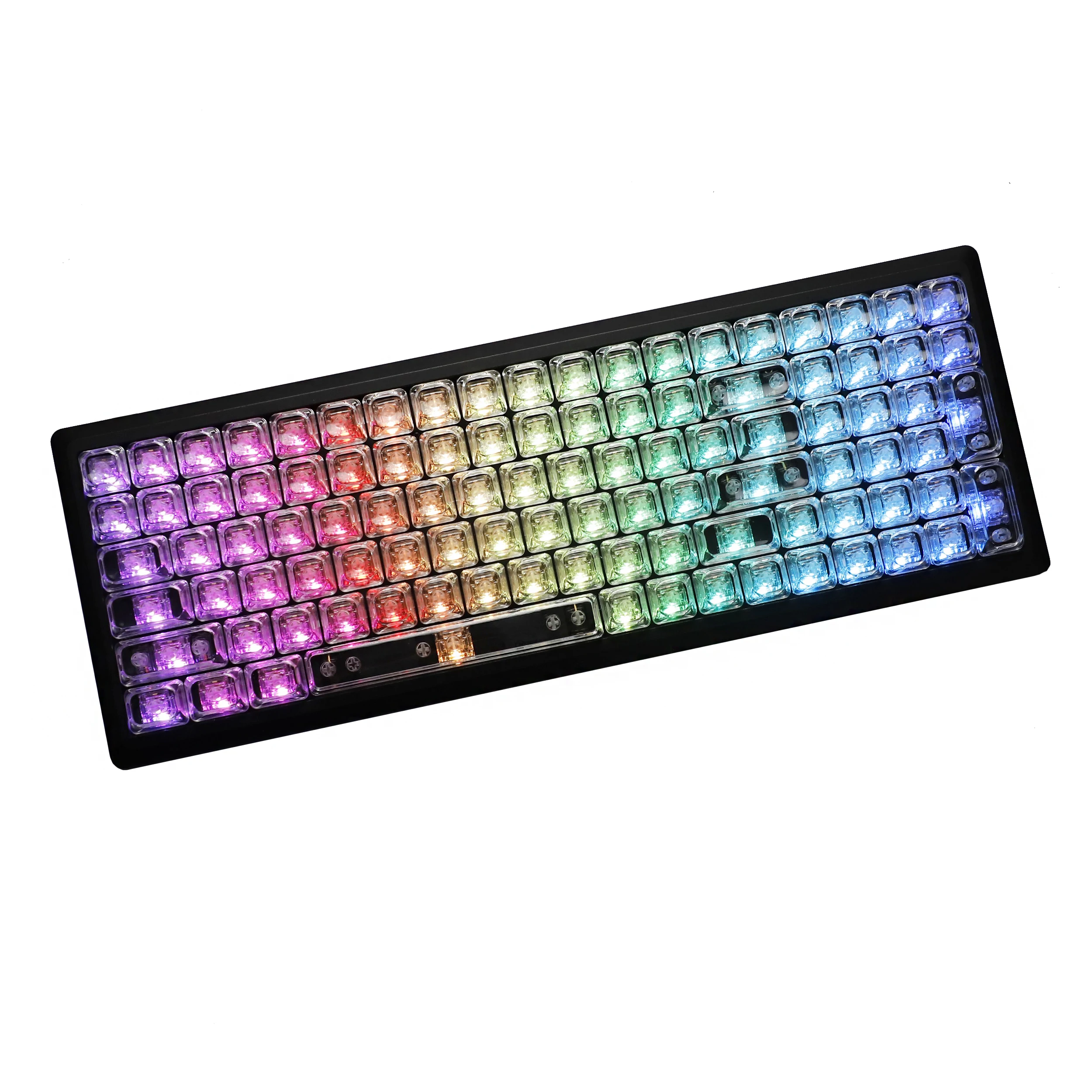 YMDK 129 Klawiszy Profil MOA Minimalistyczne Białe Przezroczyste Puste Klawisze PBT Barwione Sublimacyjnie do Klawiatury Mechanicznej MX 61/68/84/87/100/104/108 — zdjęcie produktu 4