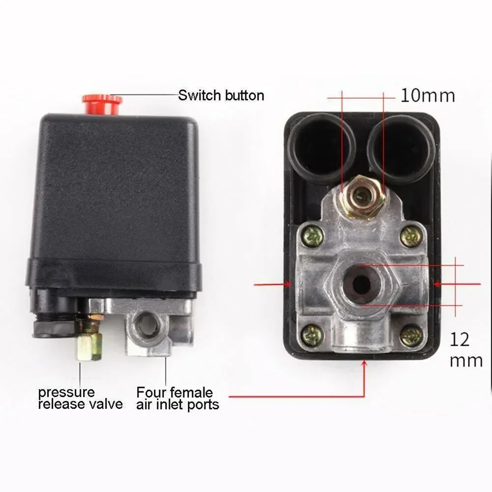 Newest Top-quality Switch Pressure Air Compressor Switch Tools Valve Pressure Replacement 240V 90-120PSI Air Compressor