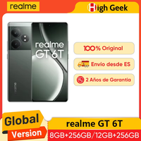 Global Version realme GT 6T 5G Smartphone 6000nit Hyper Display 120W SUPERVOOC Charge Snapdragon 7+ Gen 3 5500mAh Battery 50MP