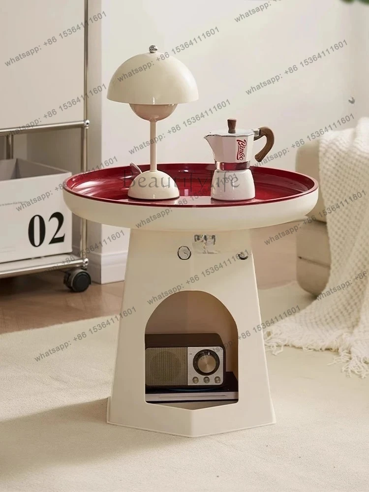 cream wind cat nest coffee table living room household small apartment round creative personality can be stored corner table