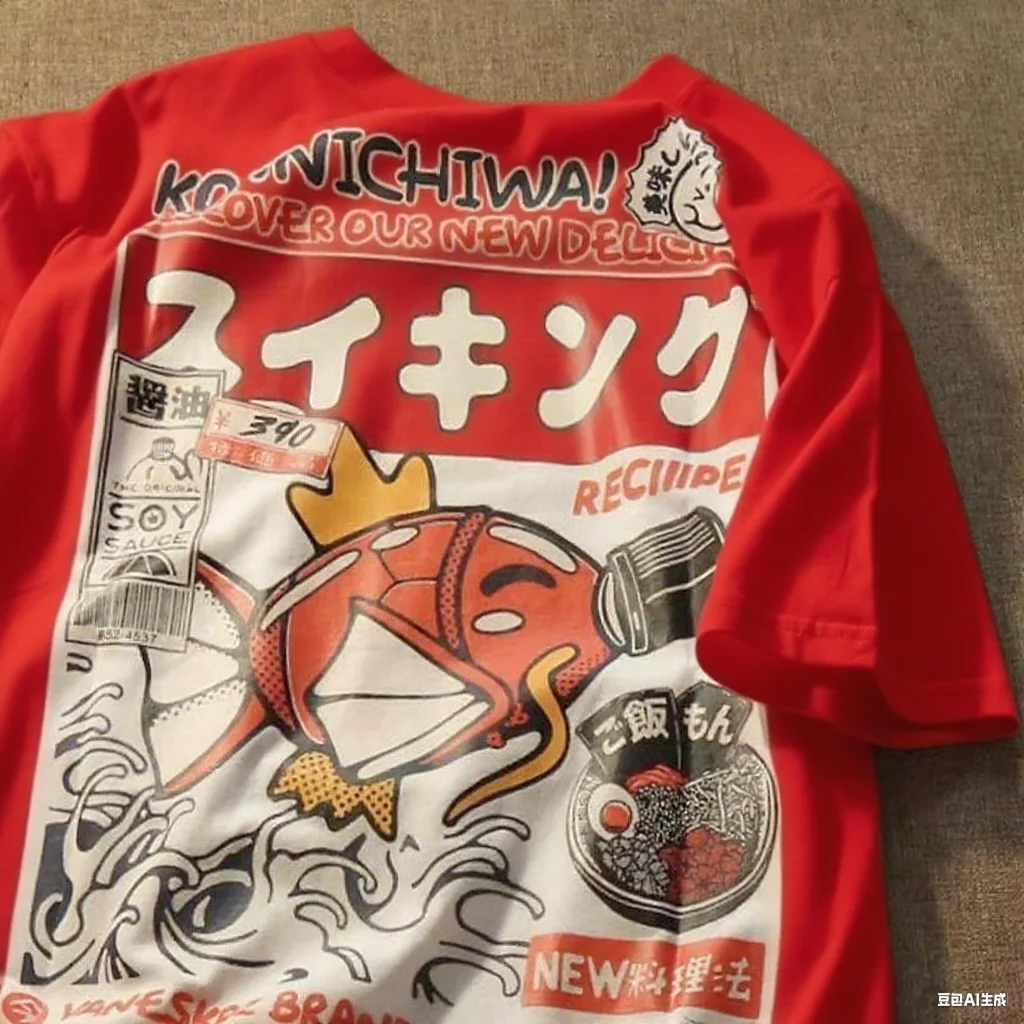

2025 Latest Fashion Full Set Carp King Fashion Short-sleeved Printing The Same for Men and Women New