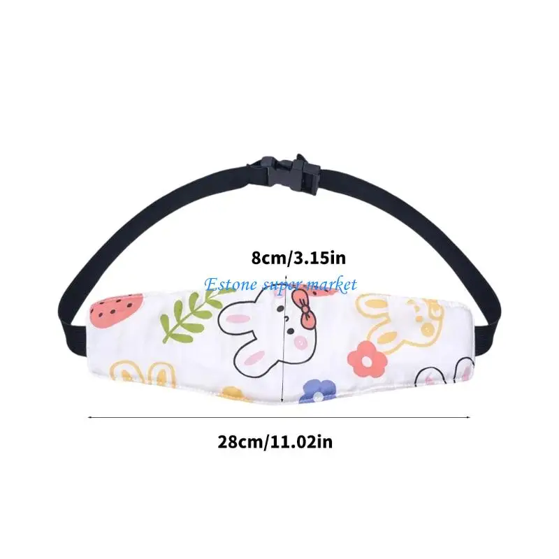 090B حزام تثبيت رأس الطفل المرن لدعم سلامة عربات الأطفال، يمكن غسله في الغسالة #6