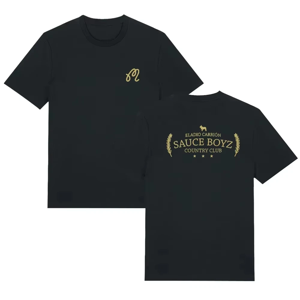Eladio Carrión Malbon Sauce Boyz Country Club Tees Eladio Carrion Merch T-shirt Harajuku Women Men Cotton Casual Streetwear Top