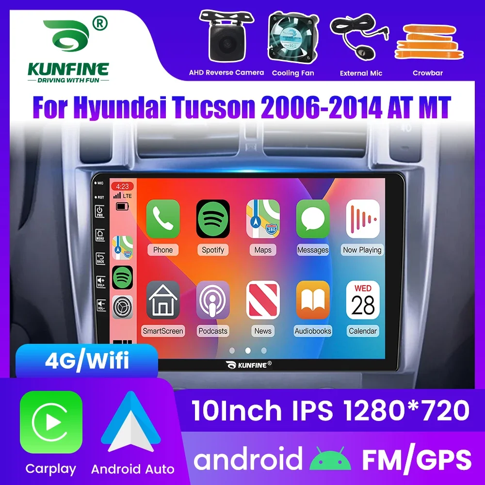 2Din Android Car Radio For Hyundai Tucson 2006-2014 Multimedia Video Player GPS Navigation Stereo Audio Head Unit Carplay 4G