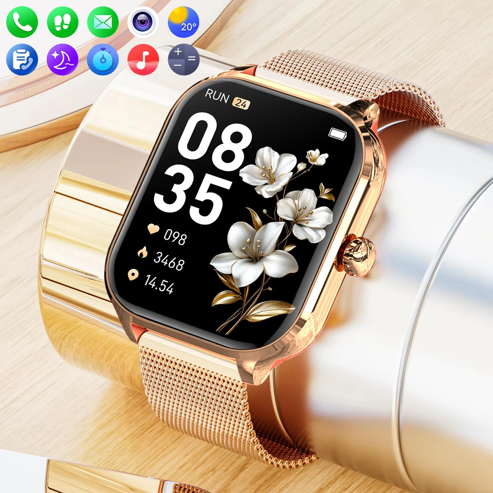 

New H9 Pro MAX 2.01-inch HD Screen Voice Assistant Bluetooth Call Message Alert GPS Sports Smartwatch For Xiaomi Men Women Gift