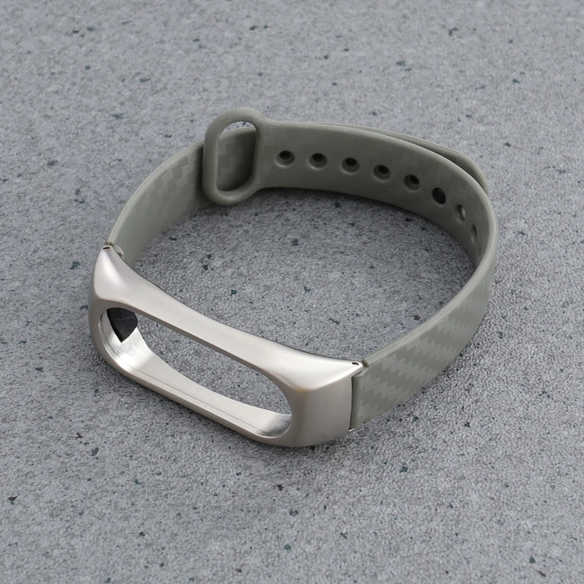 

Stainless Steel Carbon Fibre Wristbands for 2 Grey Adjustable Size Comfortable Wear Fashionable Smart Bracelet Accessory