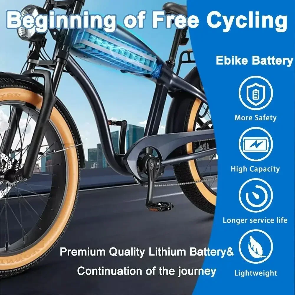 Aleaivy-batería de litio para bicicleta eléctrica, 36V, 20Ah, Li-ion, para bicicleta, Scooter, motocicleta, con cargador de iones de litio de 42v